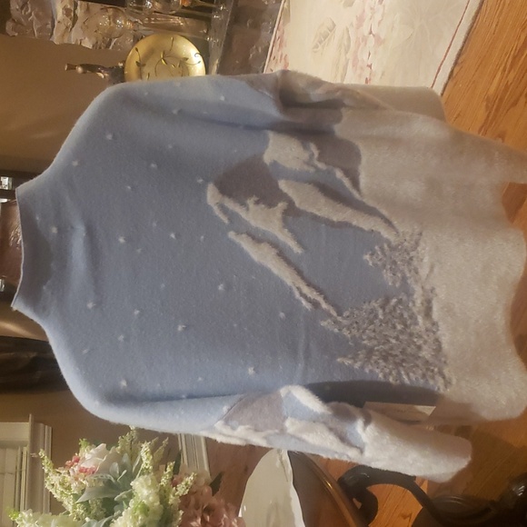 Nwt Rachel ZOE sweater 1x and 2x blue and white - Picture 8 of 14